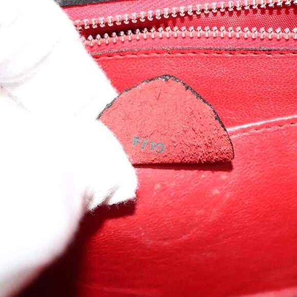 CELINE Hand Bag Suede 2way Black Gold Auth 120904 - Picture 11 of 16